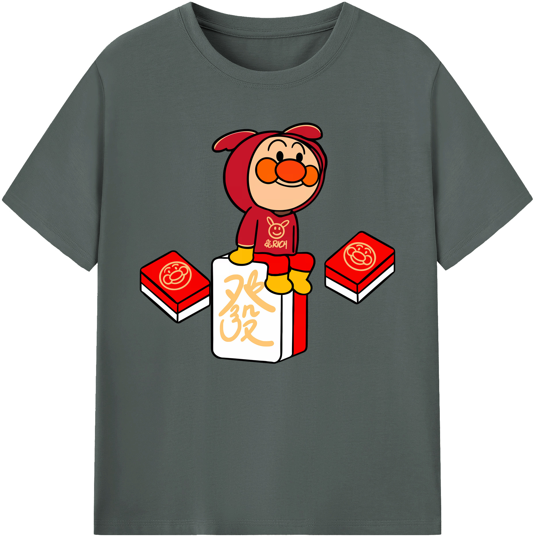 （画像用） アンパンマン Anpanman 綿100％ メンズ半袖Tシャツ｜肌触りやわらか＆通気性